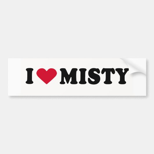 IK HOU VAN MISTY BUMPERSTICKER (Voorkant)