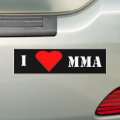 ik hou van mma bumper sticker (Op auto)