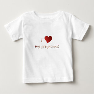 Ik hou van m'n baby t-shirt met een windhond