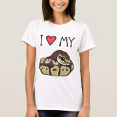 Ik hou van m'n bal python Cute Funny Women's T-Shi T-shirt (Voorkant)