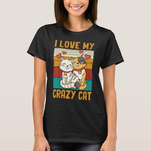 Ik hou van m'n gekke kat. t-shirt (Voorkant)