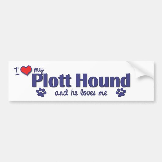 Ik hou van m'n hond. bumpersticker (Voorkant)