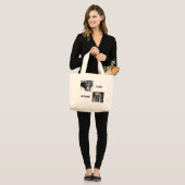 Ik hou van m'n honden. grote tote bag (Voorkant (model))