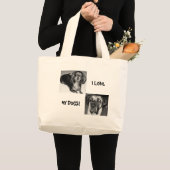 Ik hou van m'n honden. grote tote bag (Voorkant (product))