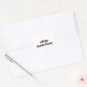 Ik hou van m'n knuffel hart sticker (Envelop)