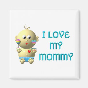 Ik hou van m'n mammie Baby met hart en staart Magneet