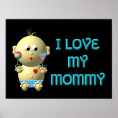 Ik hou van m'n mammie Baby met hart en staart Poster (Voorkant)