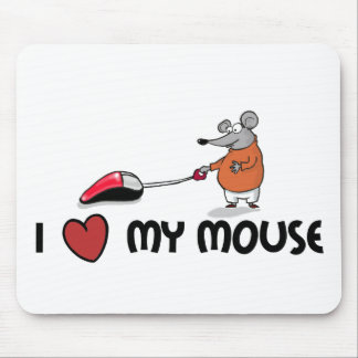 Ik hou van m'n muis met een mousepad muismat
