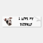 Ik hou van m'n pitbull Bumpersticker (Voorkant)