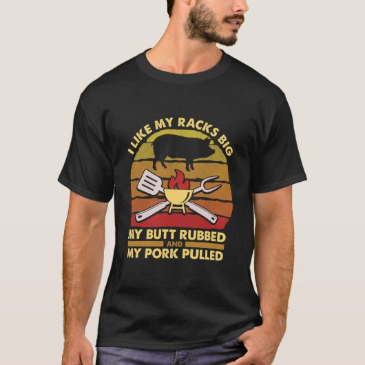 Ik hou van m'n rugzak... mijn buik en m'n varkensv t-shirt (Voorkant)