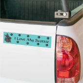 Ik hou van m'n scottie Bumpersticker (Op Truck)
