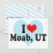Ik hou van Moab, UT Briefkaart (Voorkant / Achterkant)