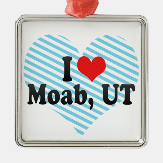 Ik hou van Moab, UT Metalen Ornament (Voorkant)