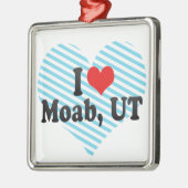 Ik hou van Moab, UT Metalen Ornament (Links)