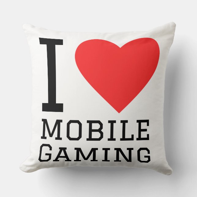 Ik hou van mobiel gamen kussen (Voorkant)