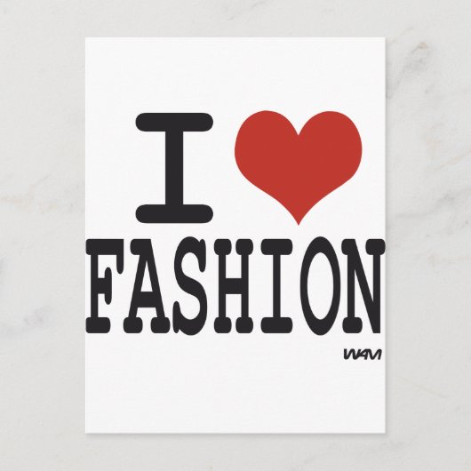 Ik hou van Mode Briefkaart (Voorkant)