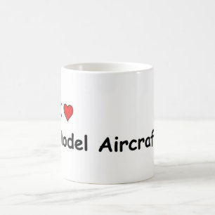 Ik hou van modelvliegtuigen koffiemok