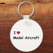 Ik hou van modelvliegtuigen sleutelhanger (Voorkant)