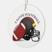 Ik hou van modern elegant trendy football keramisch ornament (Links)