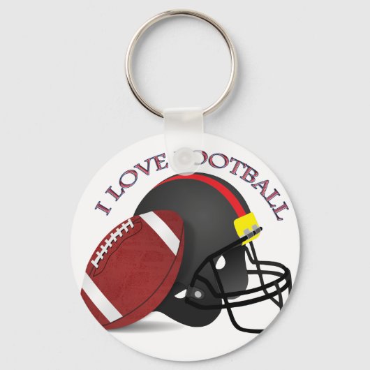 Ik hou van modern elegant trendy football sleutelhanger (Voorkant)