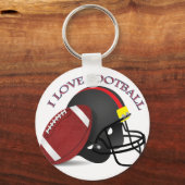 Ik hou van modern elegant trendy football sleutelhanger (Voorkant)