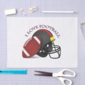 Ik hou van modern elegant trendy football tissuepapier (Craft)