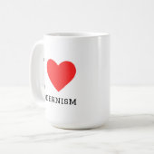 Ik hou van modernisme koffiemok (Voorkant links)