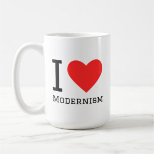 Ik hou van modernisme koffiemok