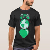 Ik hou van Moeder Aarde Dag Video Game Gamer Manne T-shirt (Voorkant)