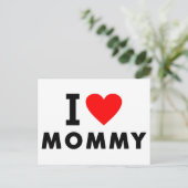 Ik hou van moeder hart mama sms-bericht moeder sym briefkaart (Staand voorkant)