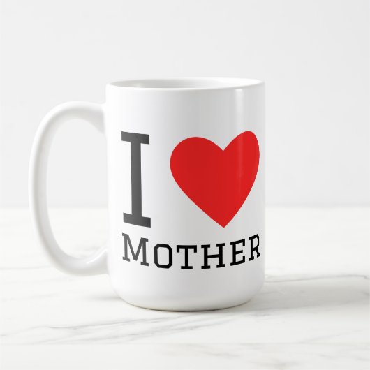 Ik hou van moeder koffiemok (Links)