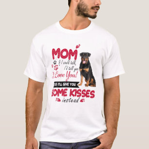Ik hou van moeder Rottweiler-hond Moeder Moederdag T-shirt
