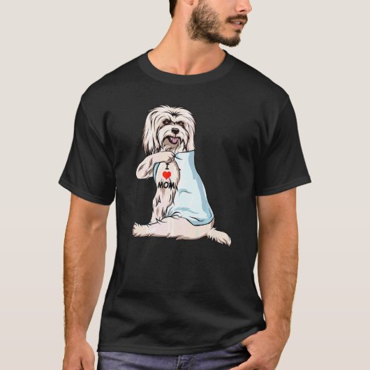 Ik hou van Moeder Tattoo Coton De Tulear Moeder Ho T-shirt (Voorkant)