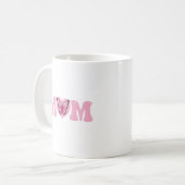 Ik hou van Moeder Vlinder Roze Koffiemok (Voorkant links)
