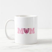Ik hou van Moeder Vlinder Roze Koffiemok (Links)