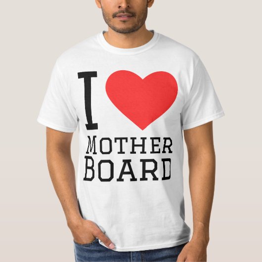 Ik hou van moederbord t-shirt (Voorkant)