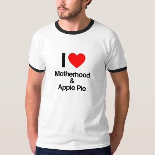 Ik hou van moederschap en appeltaart t-shirt (Voorkant)