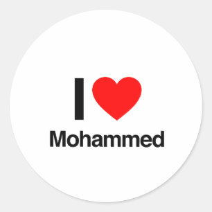 ik hou van mohammed ronde sticker