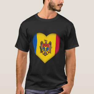 Ik hou van Moldavië Moldavische vlag hart outfit T-shirt