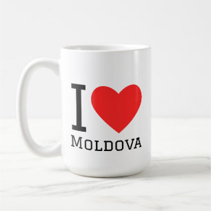 Ik hou van moldavië vierkante sticker koffiemok