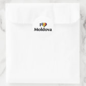 Ik hou van Moldavië vlag Ronde Sticker (Tas)