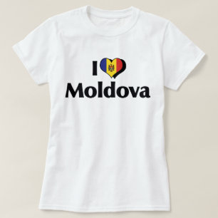 Ik hou van Moldavië vlag T-shirt