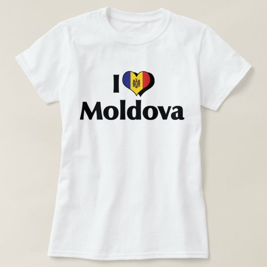 Ik hou van Moldavië vlag T-shirt (Design voorkant)