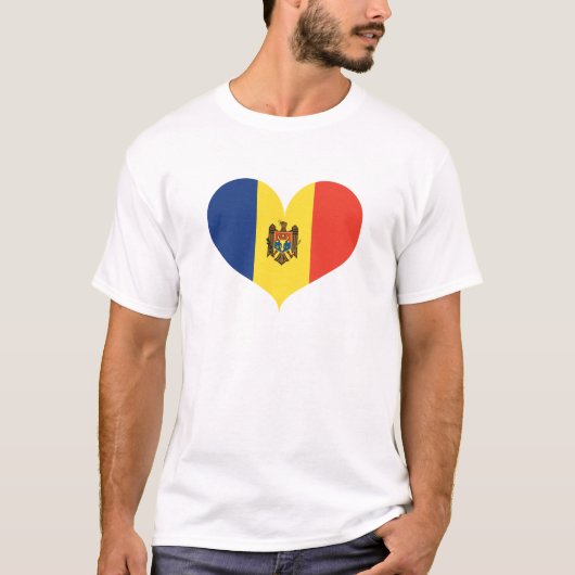 Ik hou van Moldavië vlag T-shirt (Voorkant)