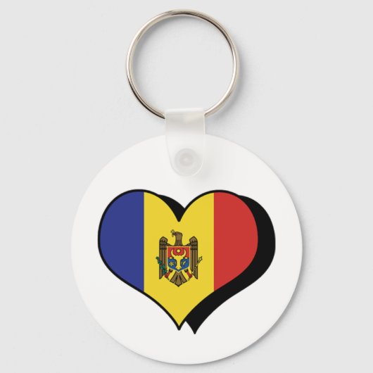 Ik hou van Moldova Sleutelhanger (Voorkant)