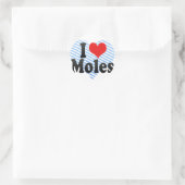 Ik hou van Moles Ronde Sticker (Tas)