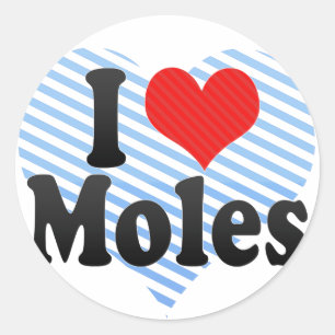 Ik hou van Moles Ronde Sticker
