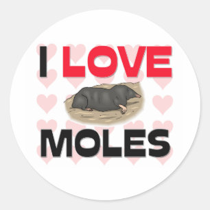 Ik hou van Moles Ronde Sticker