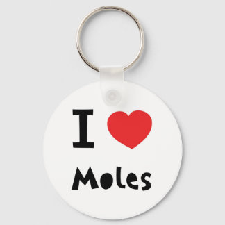 Ik hou van mollen sleutelhanger