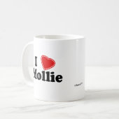 Ik hou van Mollie Koffiemok (Voorkant links)
